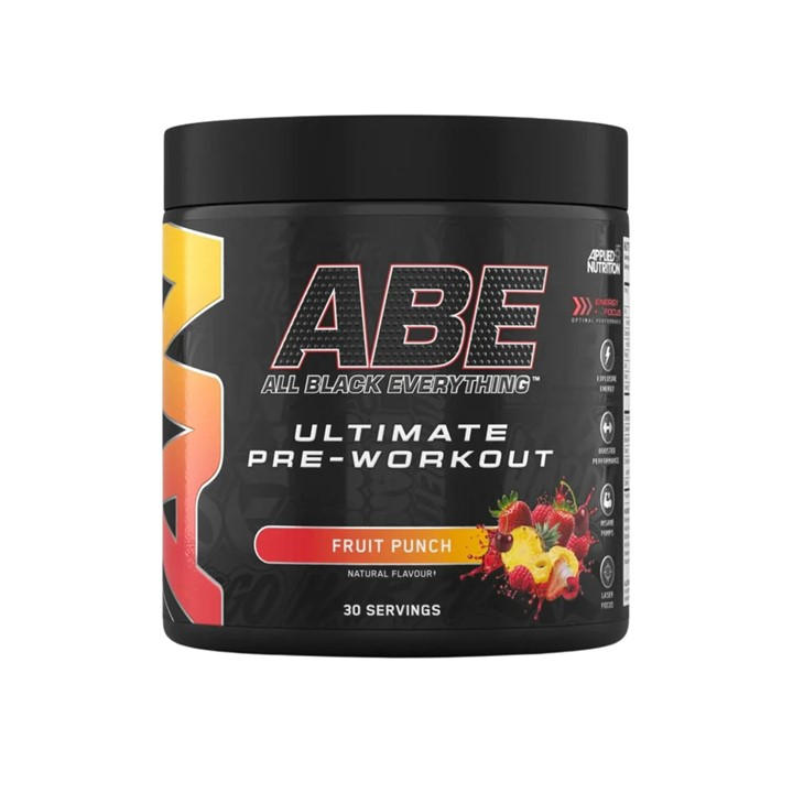 Applied Nutrition (Fruit Punch) Pre Workout Powder Abe Creatine Beta Alanine Citrulline Vit B Energy Performance (30 Servings) - Image 9
