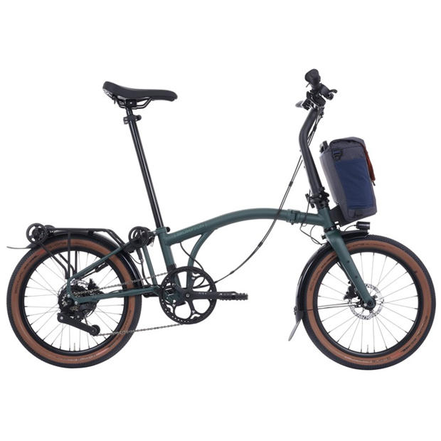 Forest Green - Brompton - G Line Handlebar Control Electric Folding Bike